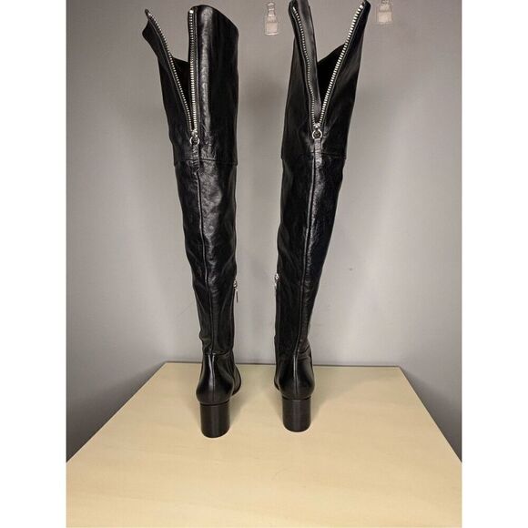 Schutz Women's S-Sivana Block Heels Over the Knee‎ Boot Black Size 5B - Picture 6 of 9